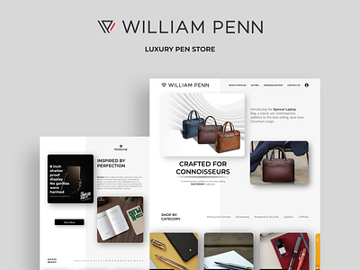 WILLIAM PENN - luxury pen store app design ui web