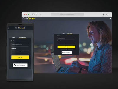 CodeSpread Login app design marketplace ui uidesign ux webdesign