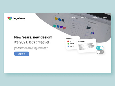 2021 Design Trends Landing page design