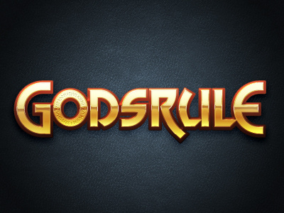 Godsrule Logo chrome game logo runes viking