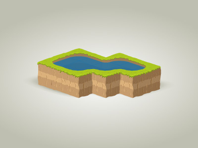 Watertiles games grass green illustrator vector water