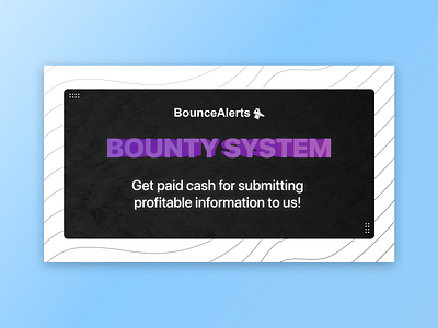 BounceAlerts Bounty System Promo Post art branding design graphic design graphic designer graphics illustrator minimal shoes vector web website