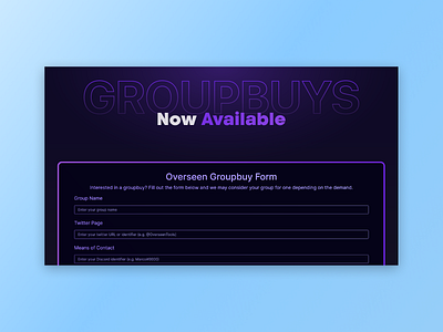 Overseen Groupbuys Promo