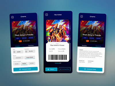 UI design ticket de cinema cinema design ui ux