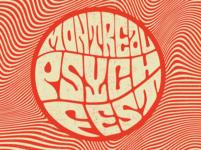 Montreal Psych Fest custom type lettering logo