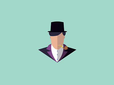 Sherlock Holmes animation character design illustration illustrator minimal sherlock