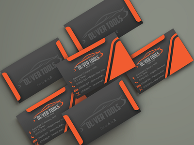 Business card for Car Parts company