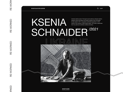 Website for the brand "Ksenia Schnaider" branding design landing typography ui ui ux ux web webdesign website
