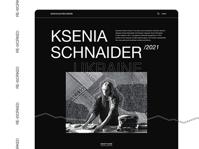 Website for the brand "Ksenia Schnaider"