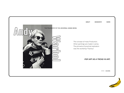 Andy Warhol art artist design typography ui ui ux ux web webdesign website