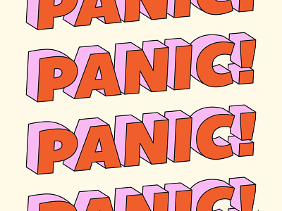 Panic Attack! Typography Project design font illustration type typographic typography vector