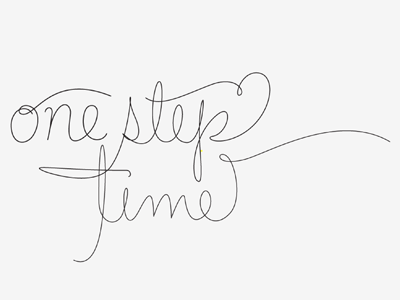 Step by step lettering mantra one step script vector