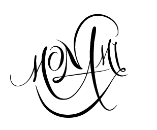 Mon Ami french illustrator lettering love letter mon ami my friend script vector