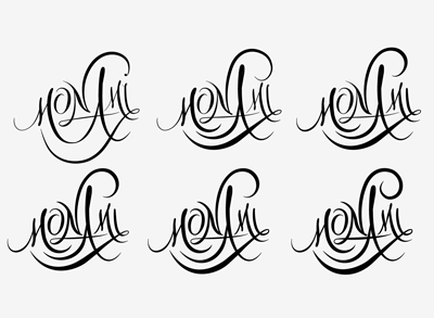 Mon Ami Evolution...like pokeymans... french friend illustrator lettering love letter mon ami my friend process script typography vector