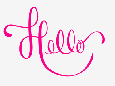 Hello, hello. hello lettering love letter pink script typography vector