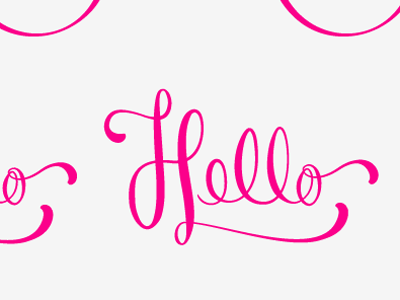 Hello, hello. hello lettering pink script typography vector