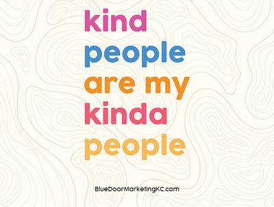 Kind People graphic design quote