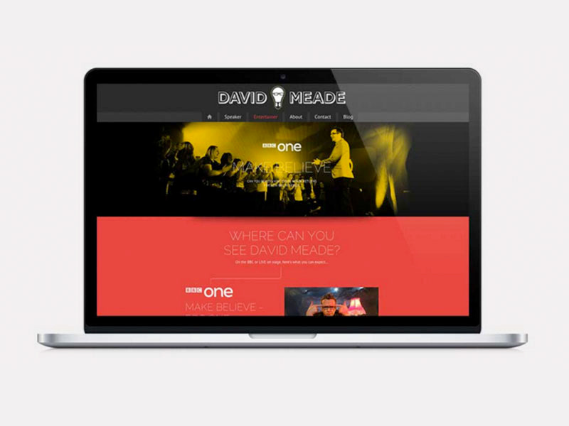 David Meade site Design by Bag of Bees on Dribbble
