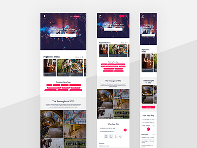Pigeonist: responsive website branding design events nyc responsive website ui ux website