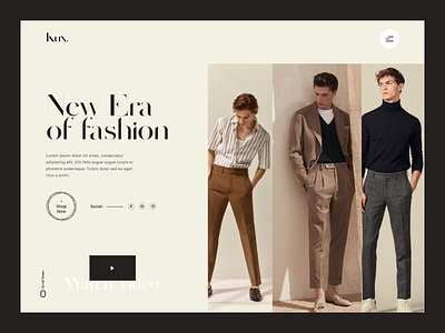 Fashion Website - Header Exploration