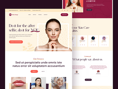 Body Image beauty beauty product design health landing page mobile version resposive ui single product ui ux web website