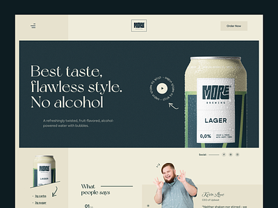 MORE....Header Exploration branding clean design drink website drinks header landing page product single product testimonial ui ux web website