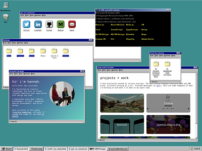Windows 95 Inspired Portfolio Site design retro ui ux web