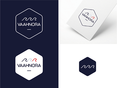 Vaahnora logo branding france french logo made in france store typography vector wave