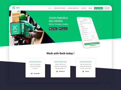 Kwik Delivery webdesign