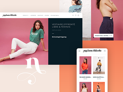 E-commerce web design - Maison Nicole
