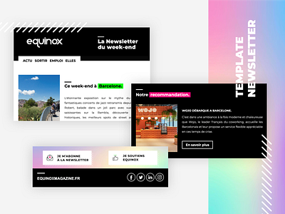 Newsletter template - Equinox design fluo neon newsletter newsletter design newsletter template