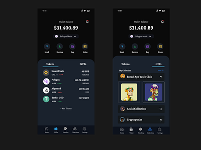 Crypto Wallet and NFT Portfolio by Majordalaw on Dribbble