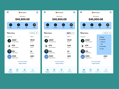 Metamask UX Improvement blockchain crypto defi design ui website