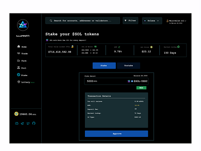 Illuminati Liquid Staking blockchain crypto defi design