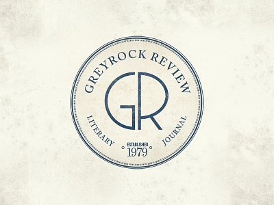 Greyrock Review Logo art-deco arts journal literary logo publication seal