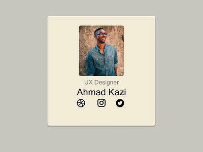 Contact Card design typography ui