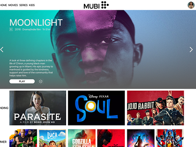 Mubi Home page