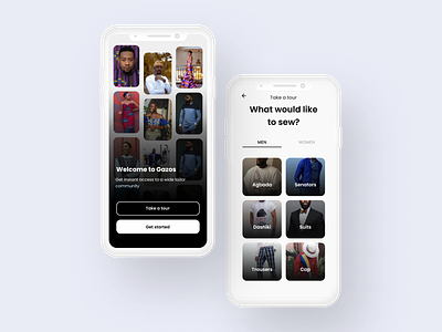 Find your Tailor - Gazos design fashion app login logo mobile app ui