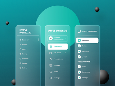 Glass Morphism UI Element