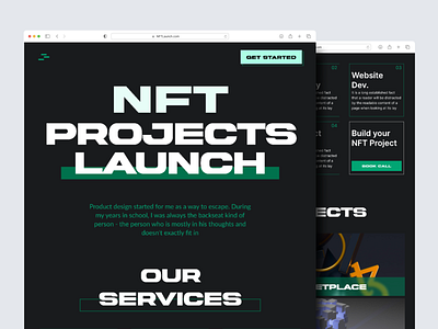 NFT Launch landing page