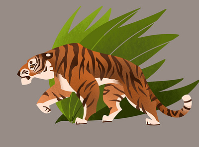 tiger character illustration maugli sherhan tiger