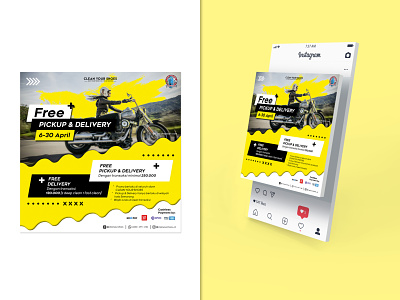 Promo Flyer Ideas for Instagram Post bussiness design flyer flyer artwork flyer design free delivery free pickup promo promotion promotional design