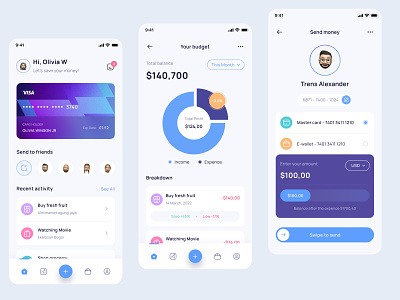 Finance Mobile App Design banking app banking management banking toolkit dribbble finance finance management finance service financial app design investment mobile app modern mobile banking money tranfer money transfer pay send money ui ui design user interface ux wallet wallet mobile app