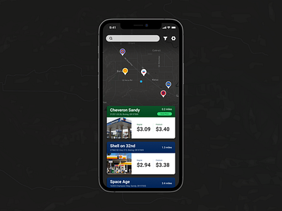 Gas Station Location Map 020 dailyui