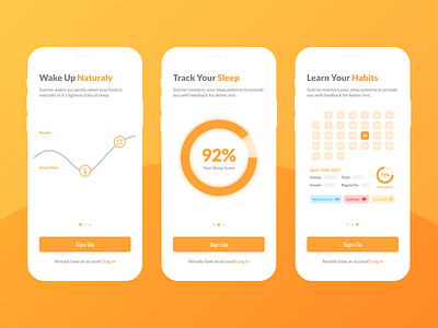 Onboarding Sleep Tracking App