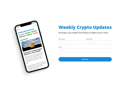 Crypto Newsletter Subscribe 026 cryto dailyui dailyui026 subscribe