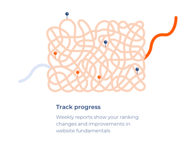 Track Progress design illustration monterail ui vector