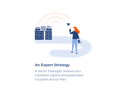 An Expert Strategy app character icon illustration monterail ui vector