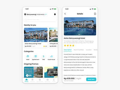 Booking Hotel App mobile mobile ui travel ui ui design ux