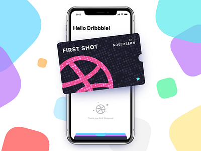 Hello Dribbble! dribbble hello ios iphone x ui ux